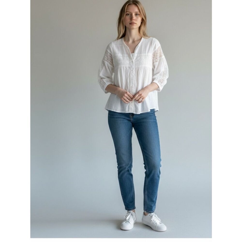 Unsubscribed white tunic shirt New no tag or brand label